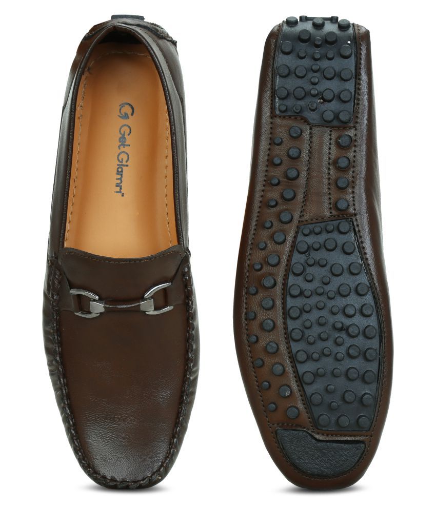 wide fit brown loafers