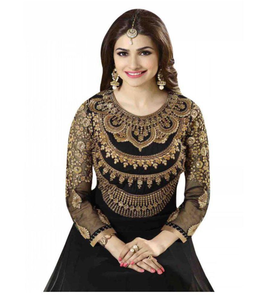 georgette black anarkali dress