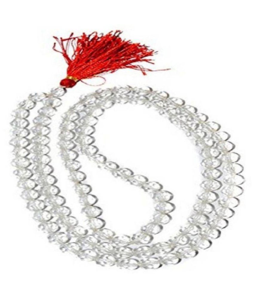     			100% Original Sphatik Mala Lab Certified Crystal Stone Necklace