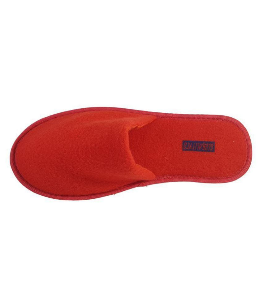 GlobalityCo Red Microfibre Bath Slippers Buy GlobalityCo Red Microfibre Bath Slippers Online