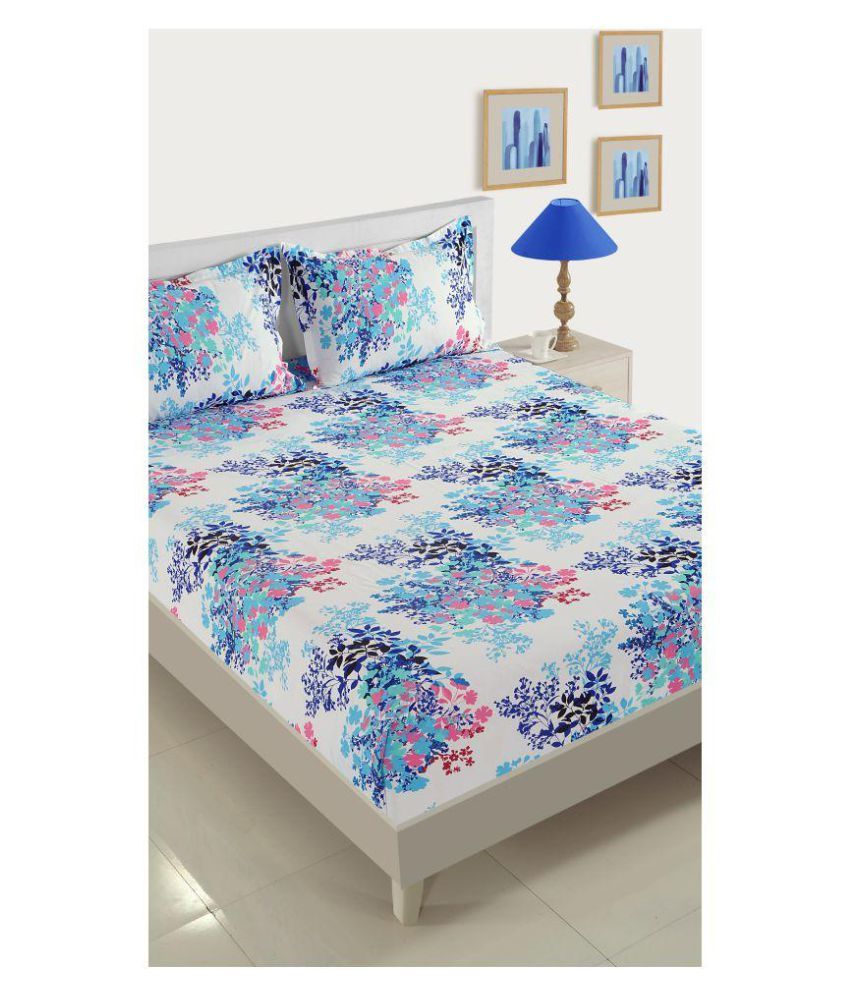 Swayam Cotton King Size Bed Sheet With 2 Pillow Covers Buy Swayam