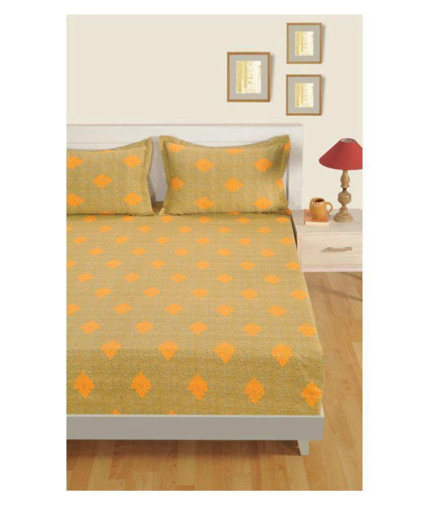 Swayam Cotton King Size Bed Sheet With 2 Pillow Covers Buy Swayam