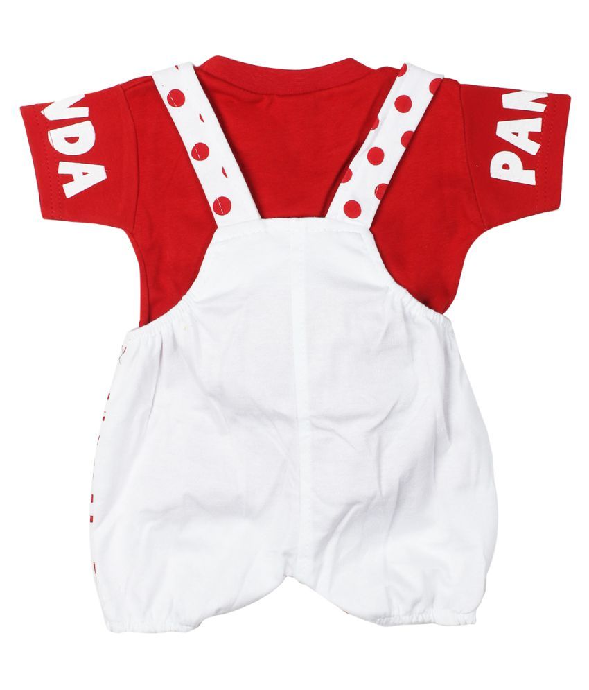 Unisex Baby Boy Girl Dungaree Set with T Shirt (FlowerPanda) Buy