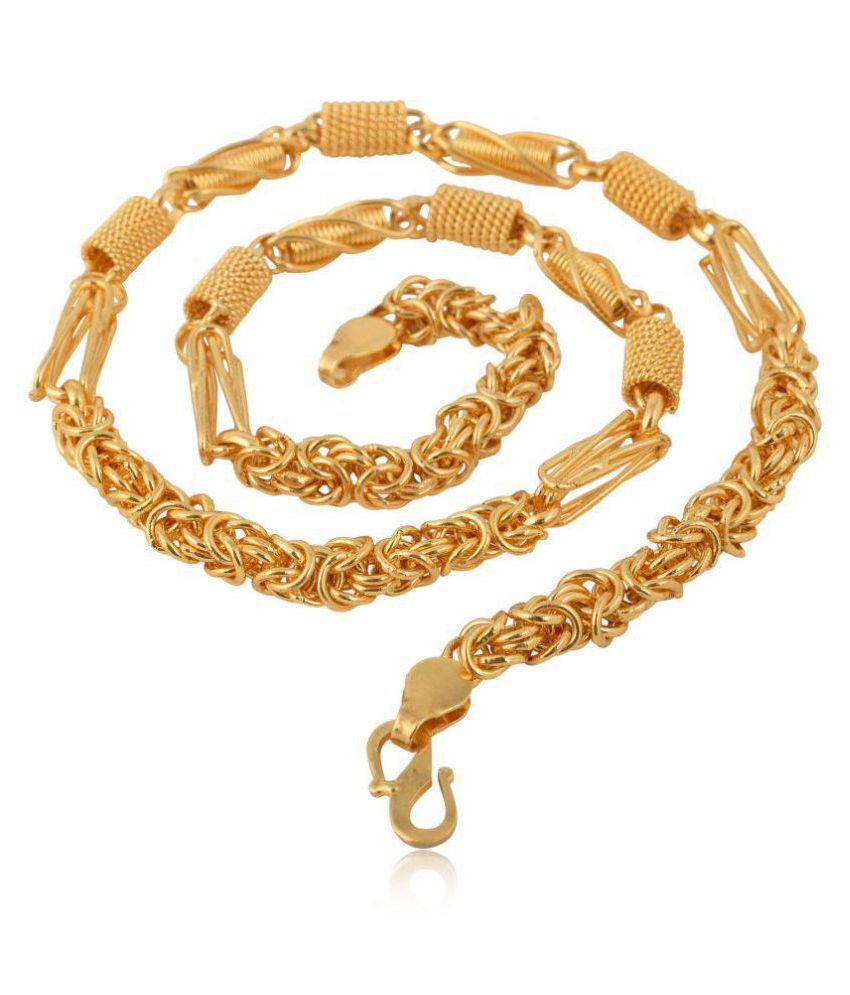 AanyaCentric Gold Plated 20 inches Designer Necklace Neck Chain Fashion