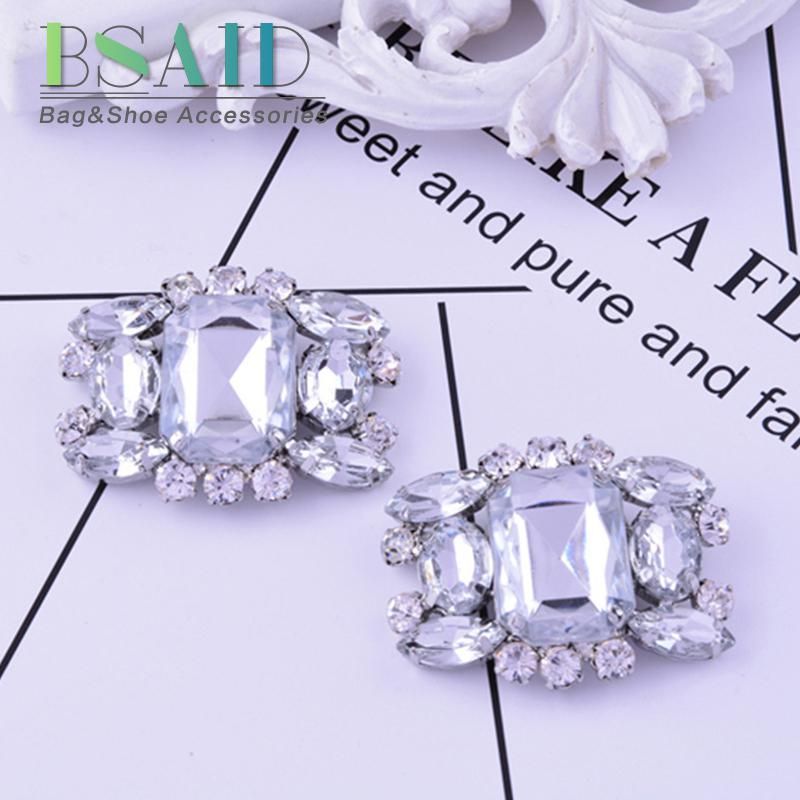 Bsaid 1 Piece Charm Rhinestone Decorative Shoe Clips Decoration