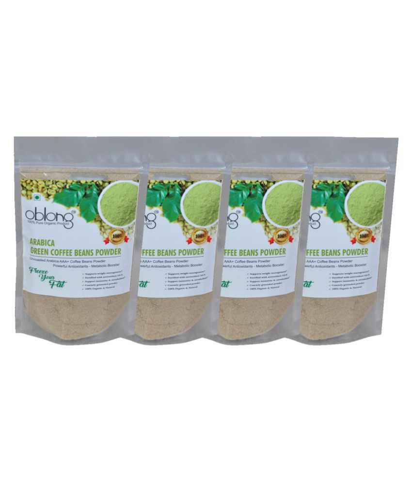 Oblong Premium Quality Green Coffee Powder 500 gm Fat Burner Powder Pack of 4