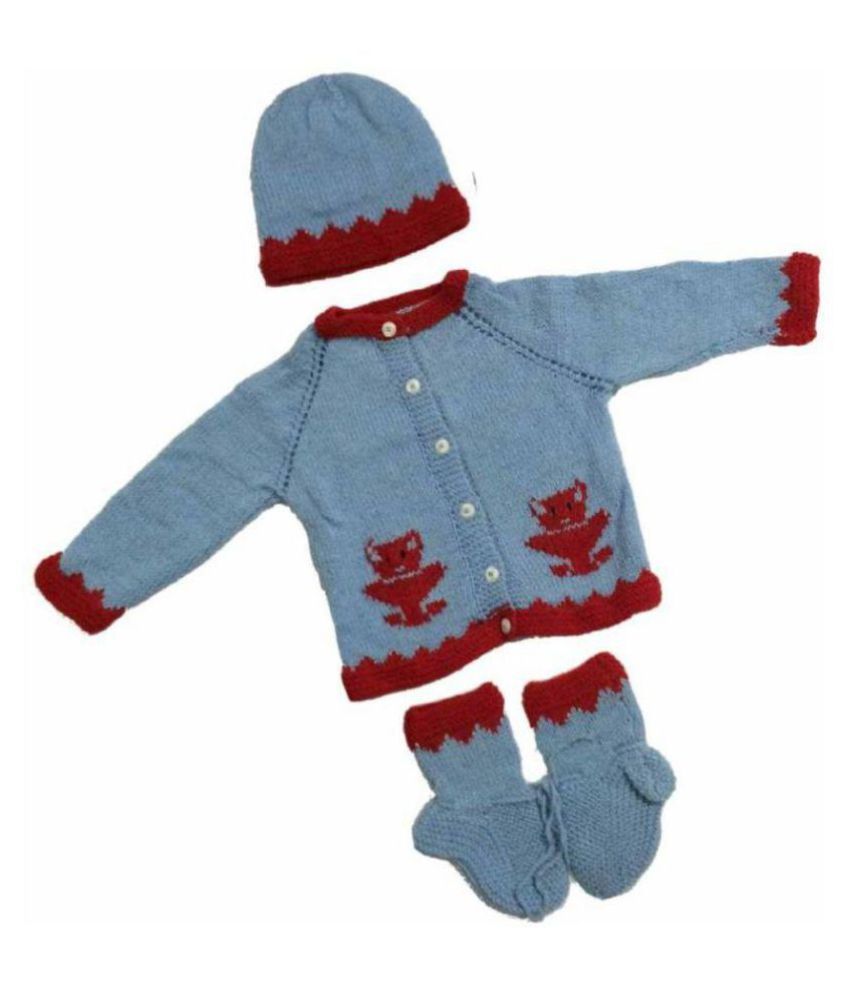 Cute collection Combo of Baby Boys & Baby Girls Casual Sweater Cap