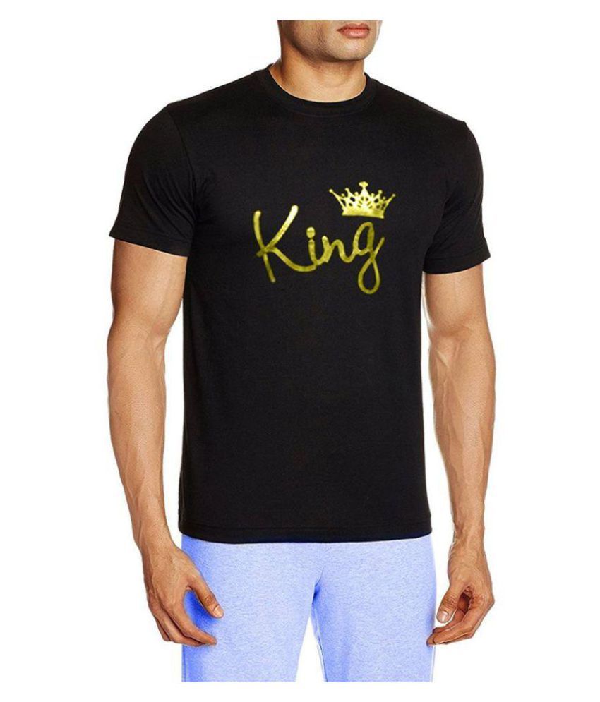 King Black Half Sleeve T-Shirt Pack of 1 - Buy King Black Half Sleeve T ...