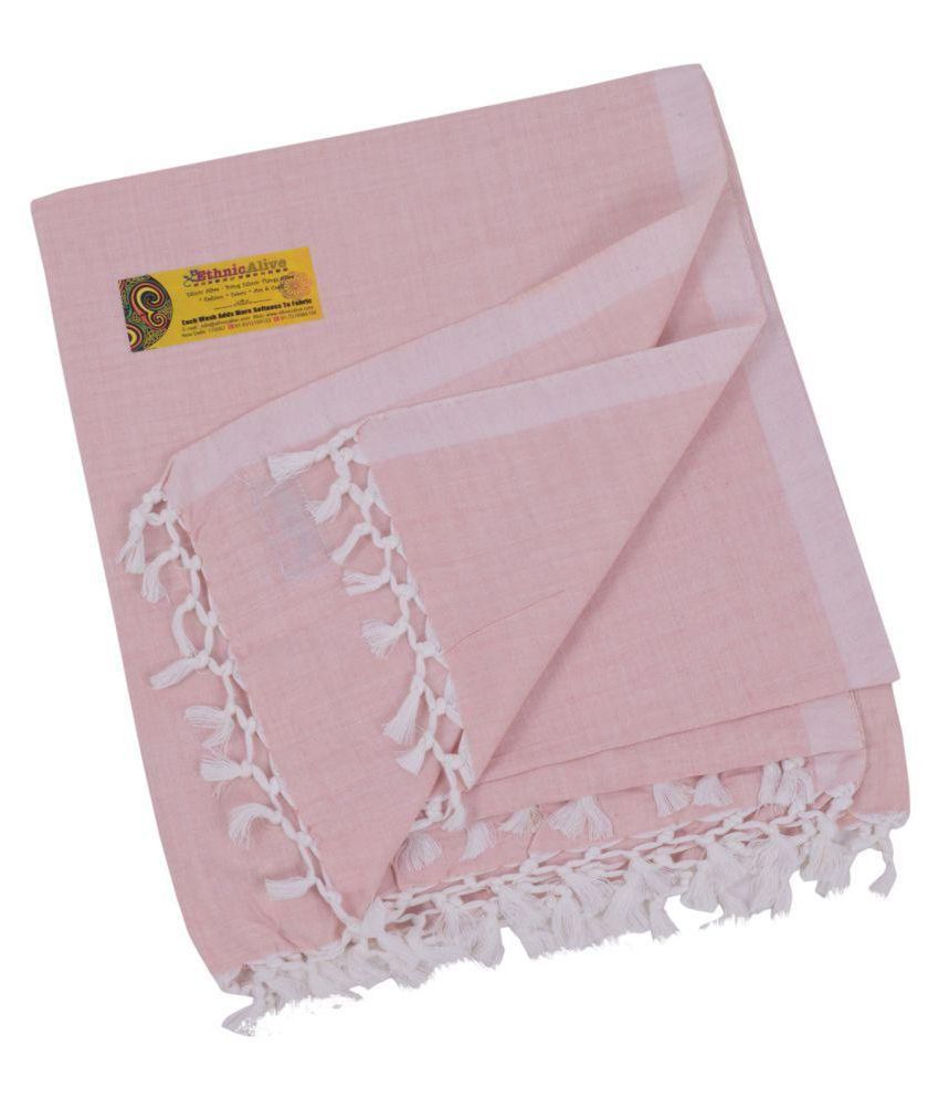 EthnicAlive Single Cotton Pink Plain Dohar Buy EthnicAlive Single