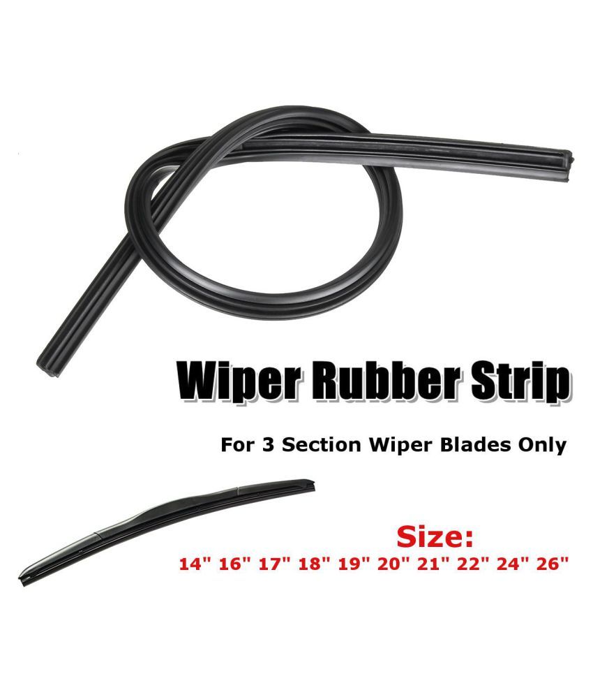 Car Windscreen Wiper Blade Rubber Strip Refill For 3 Section Wiper Blades Only 14 16 17 18 19 20