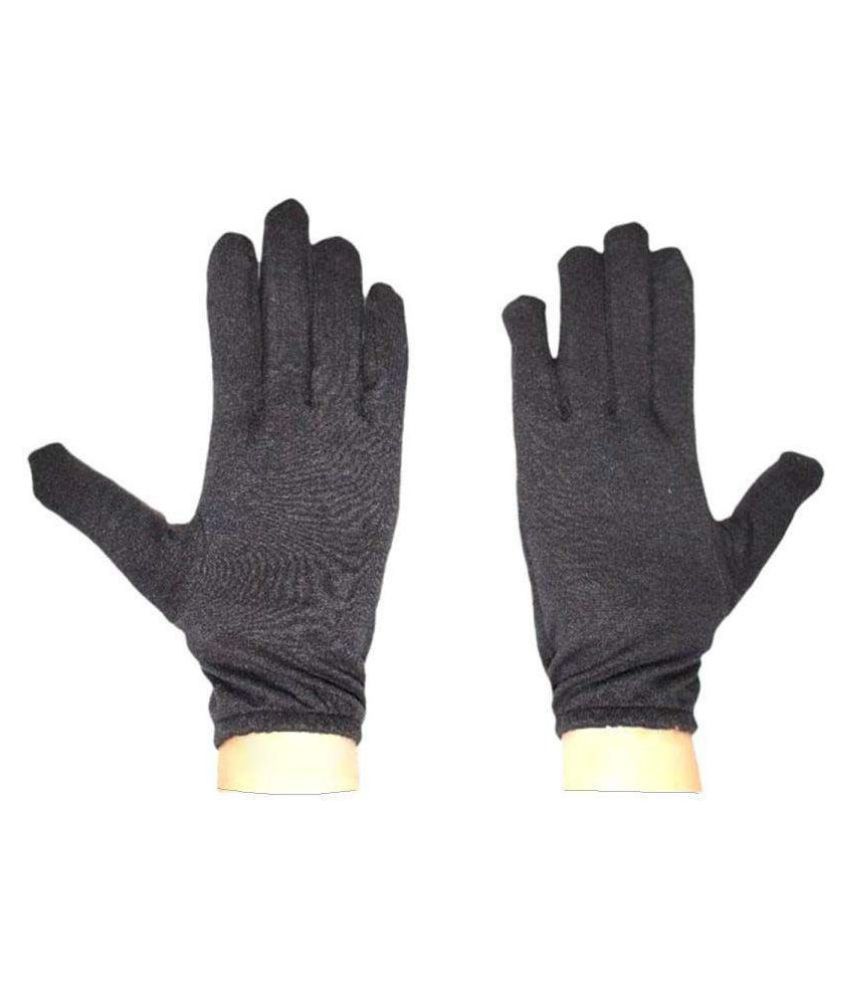     			Tahiro Black Cotton Gloves - Pack Of 1