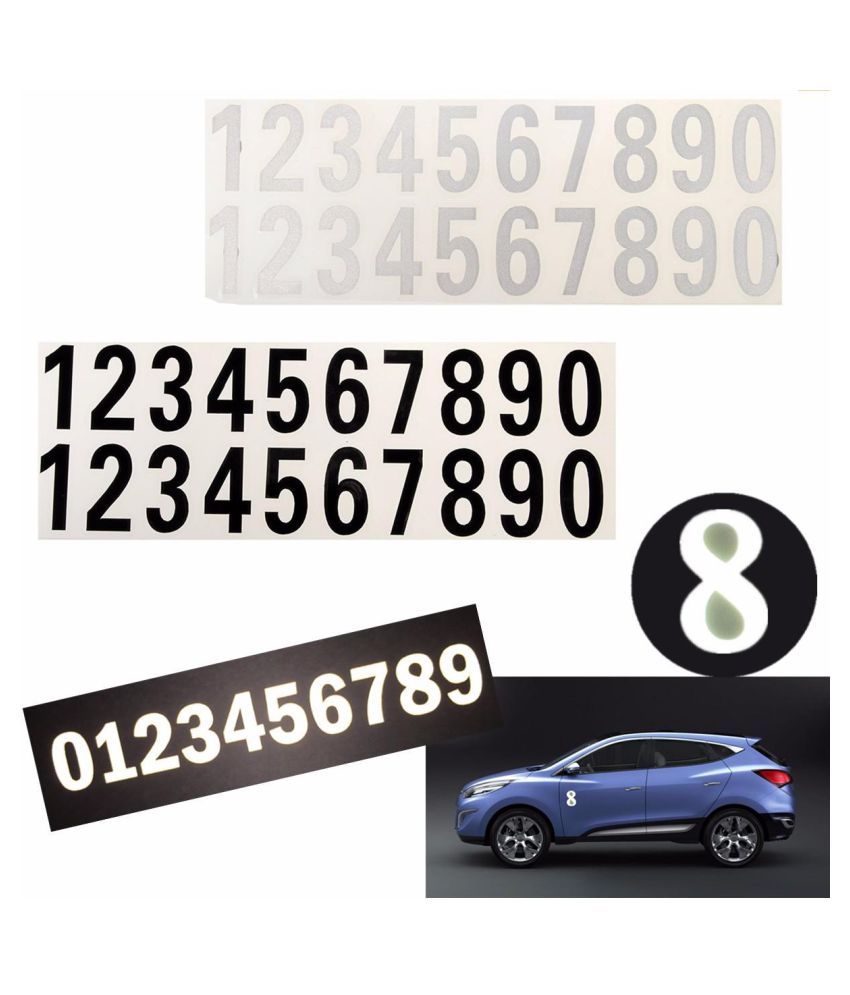 Mini Number Reflective Sticker House Door Street Address Mailbox Number
