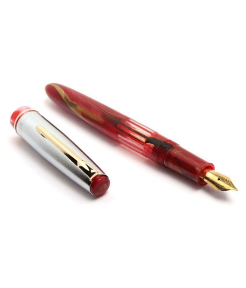 Set Of 5 Fellowship Black Bird Eyedropper Designer Fountain Pen With