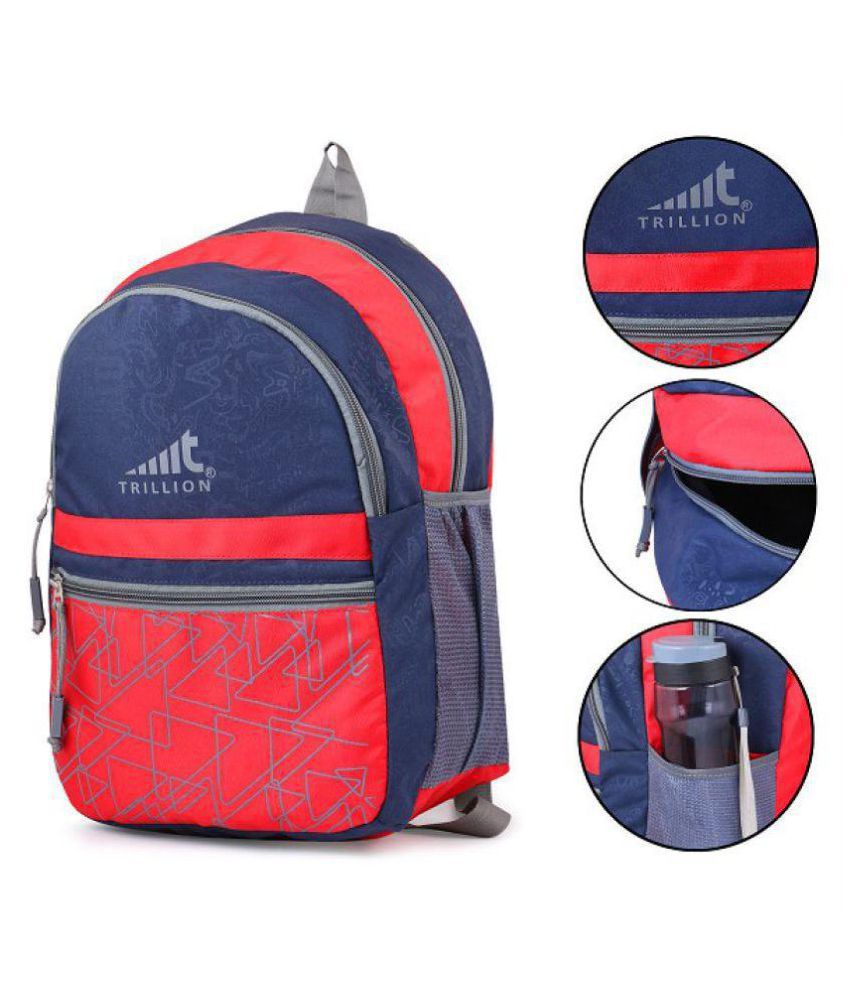 TRILLION Red School Bag 25 Ltr for Boys & Girls: Buy Online at Best ...