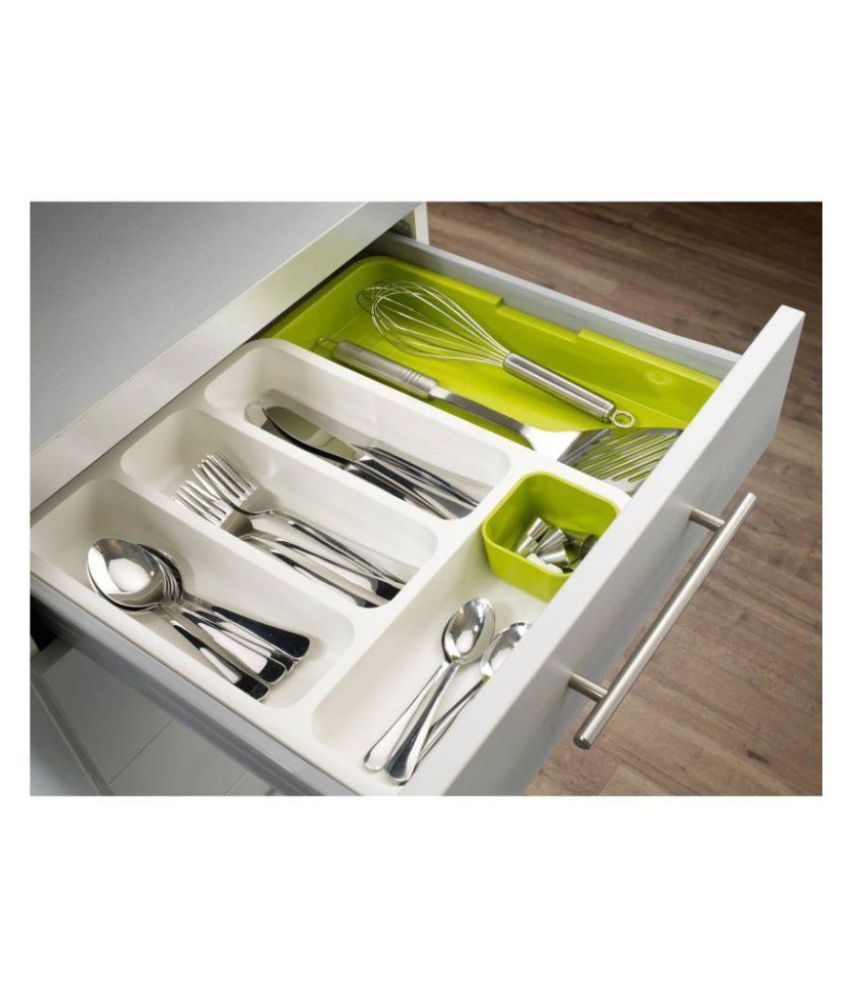 Way Beyond Plastic Drawer Organizer Expandable Cutlery Tray