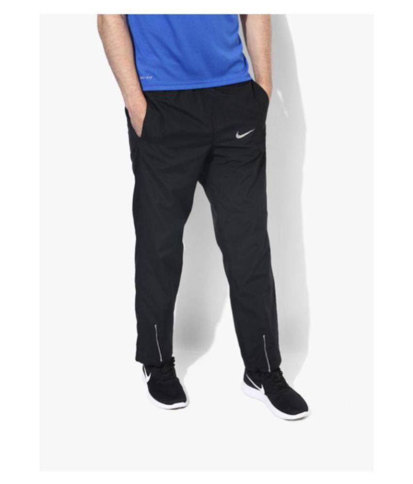 Nike Black Polyester Trackpants - Buy Nike Black Polyester Trackpants ...