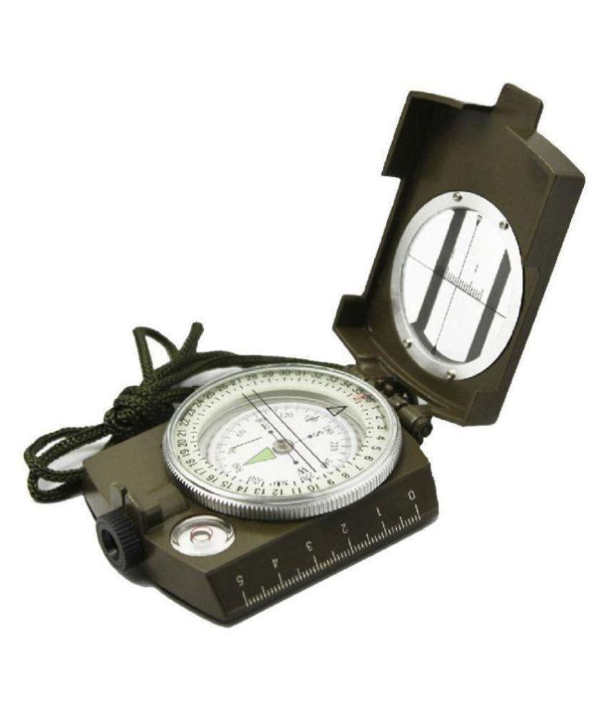 Shuangyou totam Professional Multifunction Military Army Metal Sighting Compass High Accuracy Waterproof - Green Color