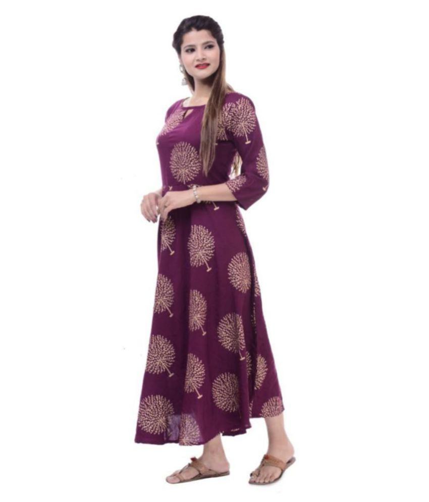 rayon frock kurti design