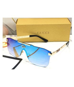 gucci blue square sunglasses