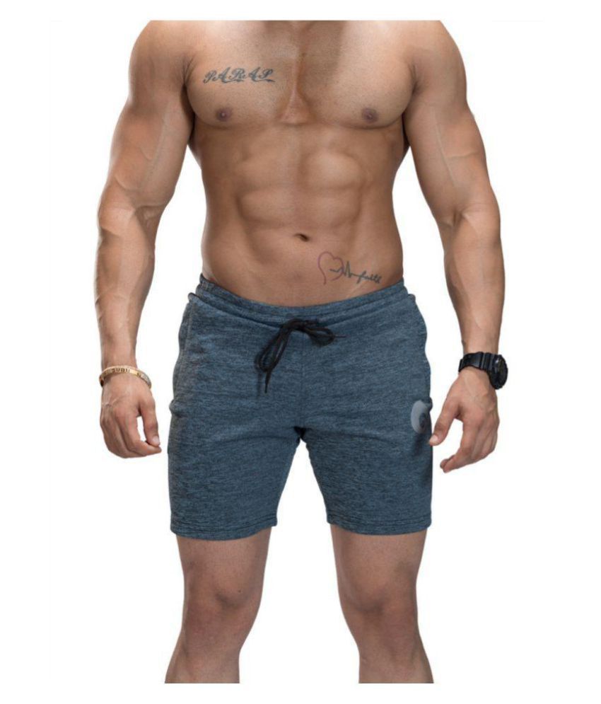 Omtex Grey Polyester Fitness Shorts - Buy Omtex Grey ...