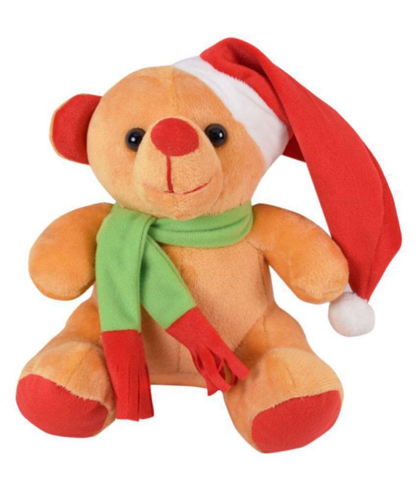 Ultra Christmas Xmas Gift Soft Toy Santa Teddy Bear 7 Inches Brown