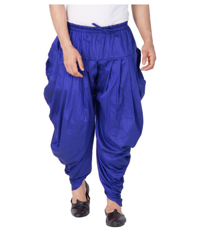 blue shirt and dhoti
