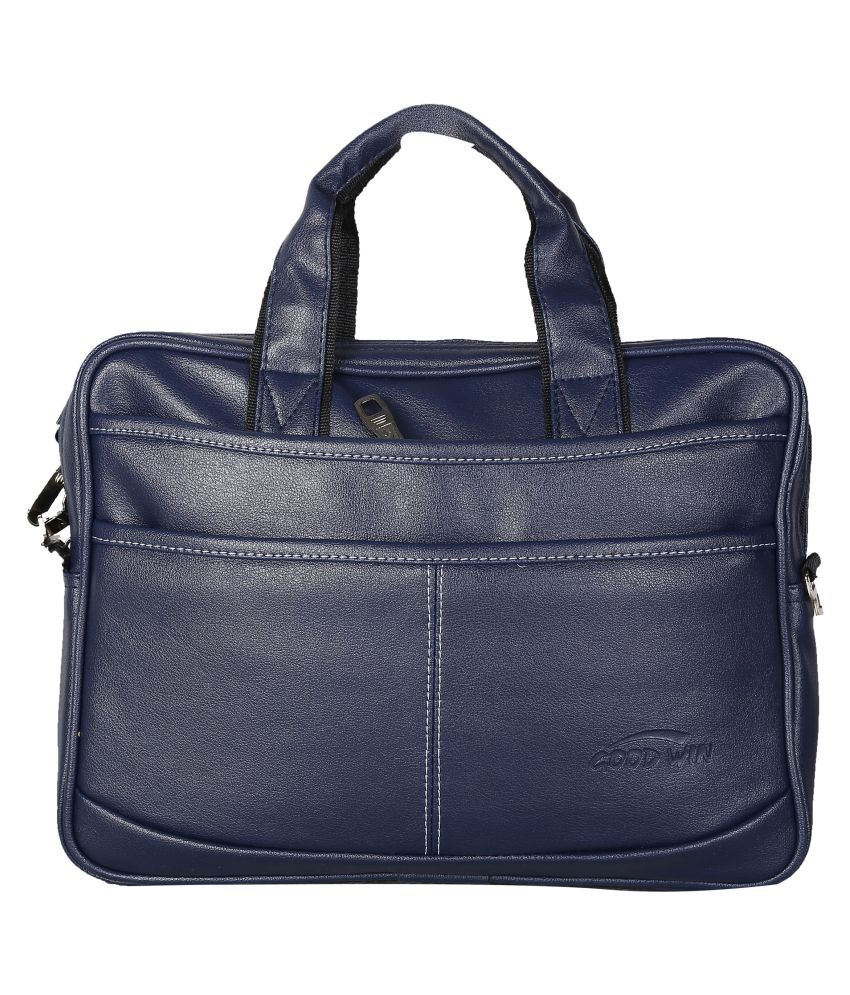     			Goodwin Blue P.U. Office Messenger Bag