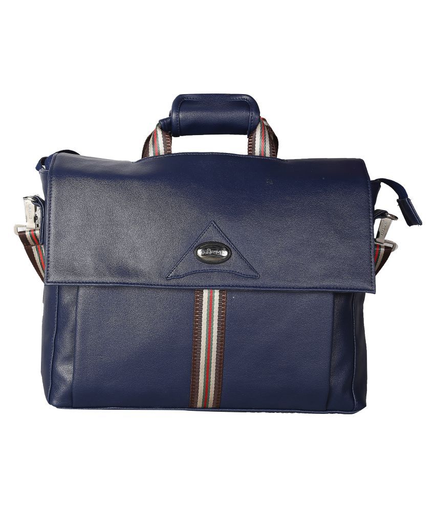     			Goodwin Blue P.U. Office Messenger Bag