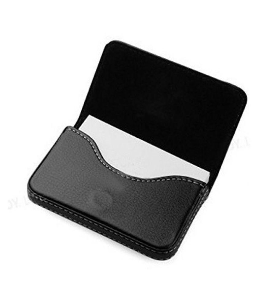 Pocket Sized Stitched Leather Credit Debit Visiting Card Holder: Buy ...