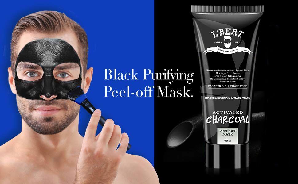 LBERT Activated Charcoal Peel Off Blackhead Removal Face Mask 60 gm