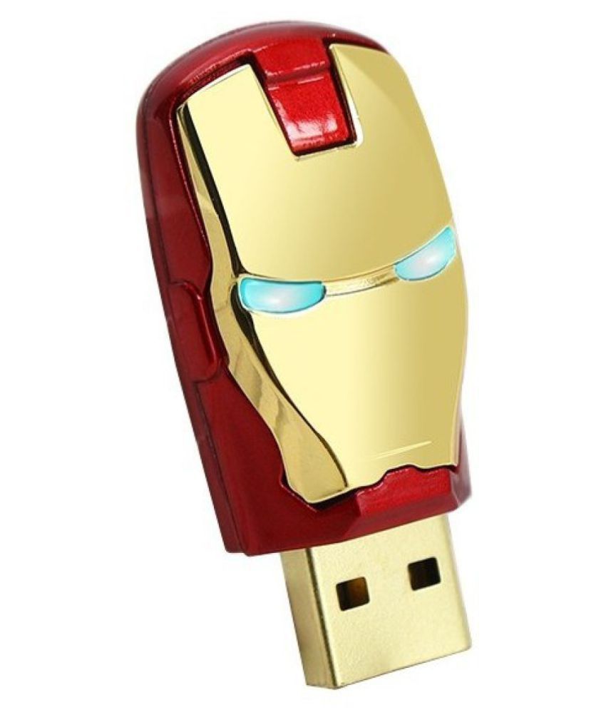     			Pankreeti PKT433 Gold Iron Man  128GB USB 2.0 Fancy Pendrive Pack of 1