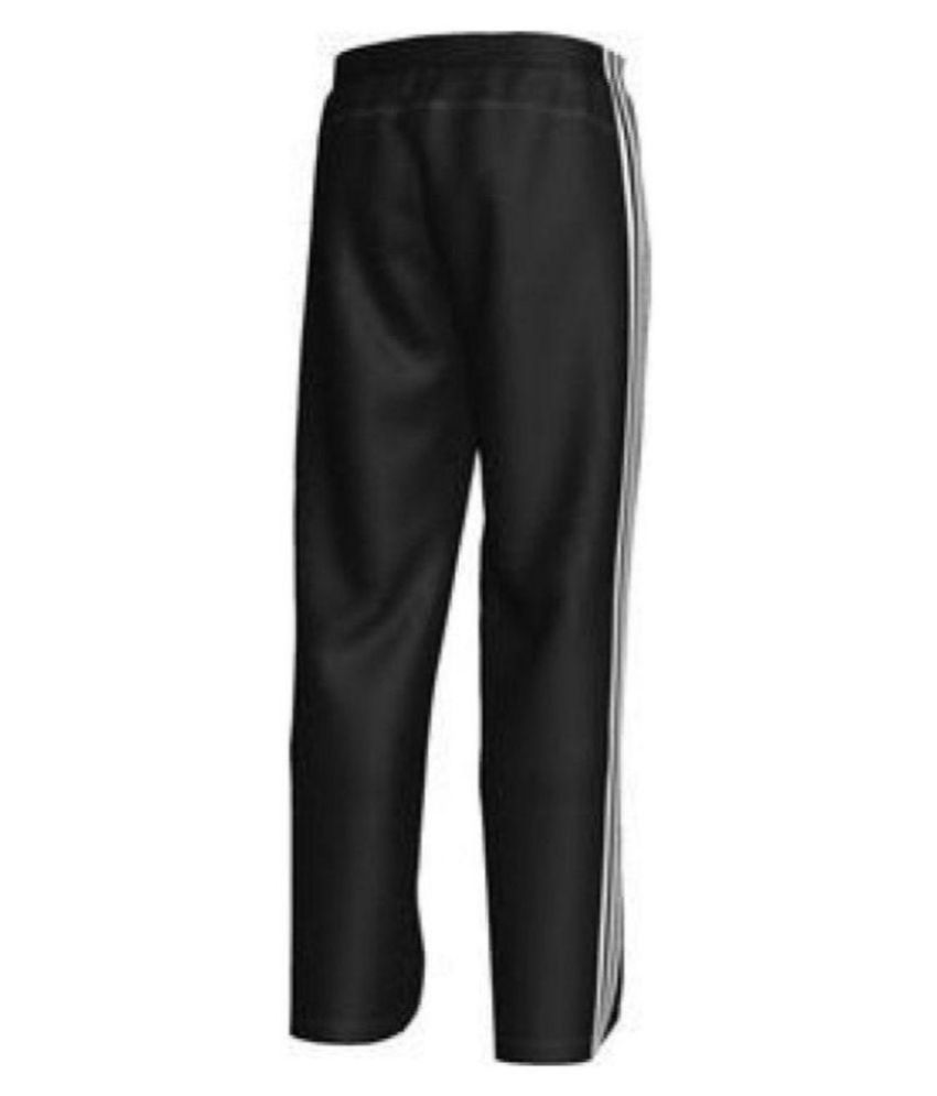 adidas black polyester lycra track pant