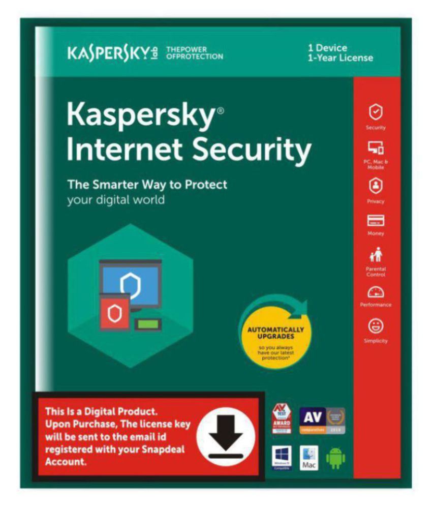 Kaspersky Internet Security Latest Version ( 1 PC / 1 Year ) - Activation Code-Email Delivery