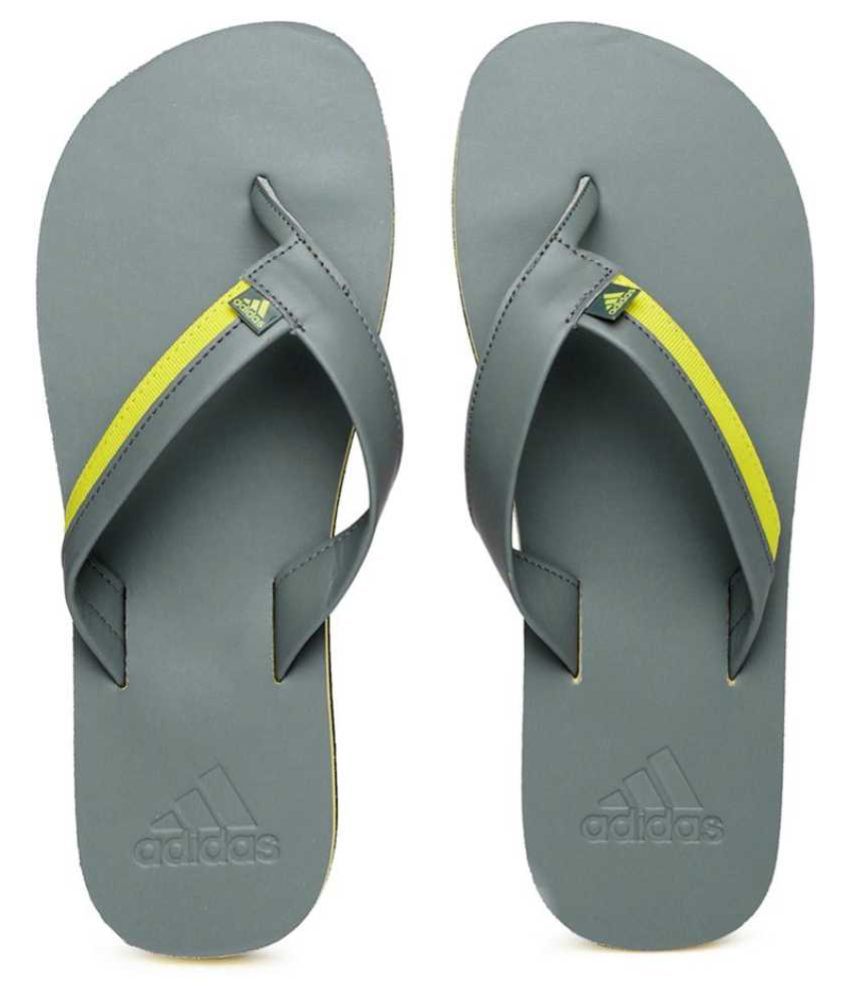 adidas grey daily slippers