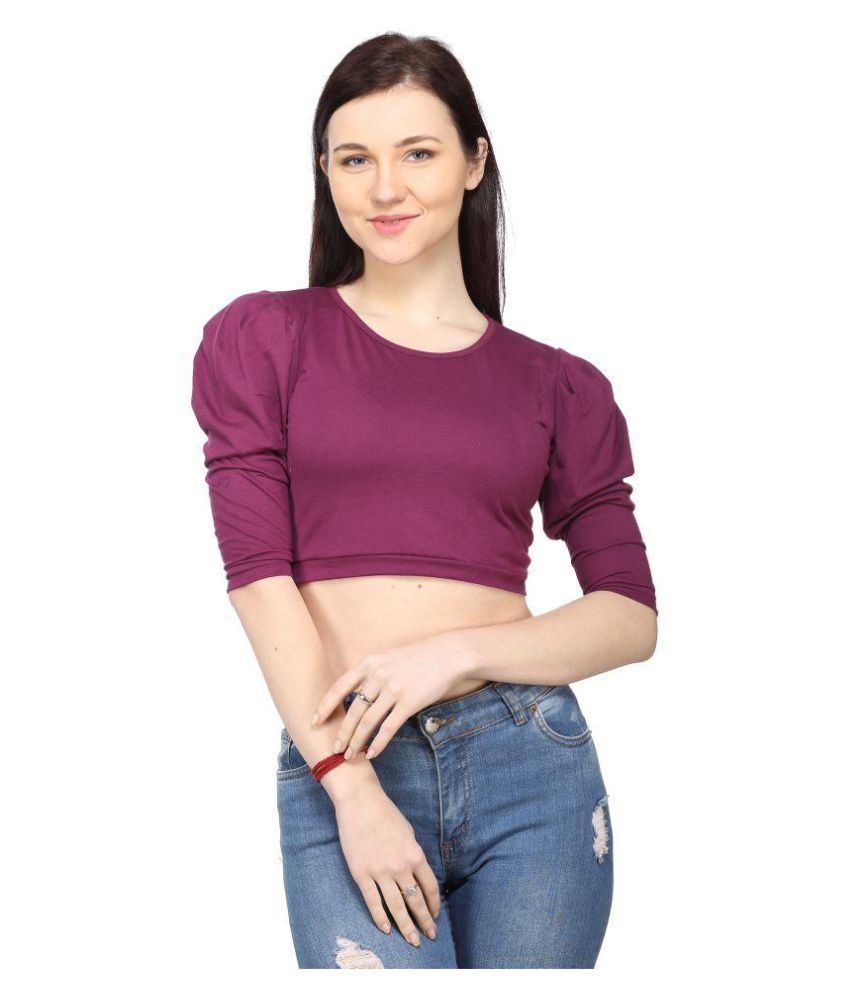     			Ess Emm Clothing Cotton Lycra Crop Tops - Red