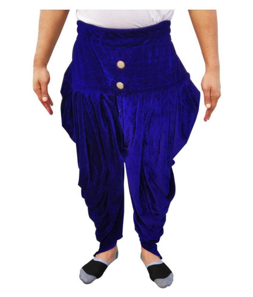 blue shirt and dhoti