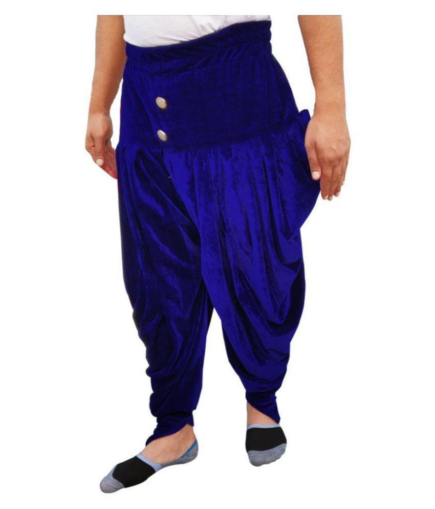 blue shirt and dhoti