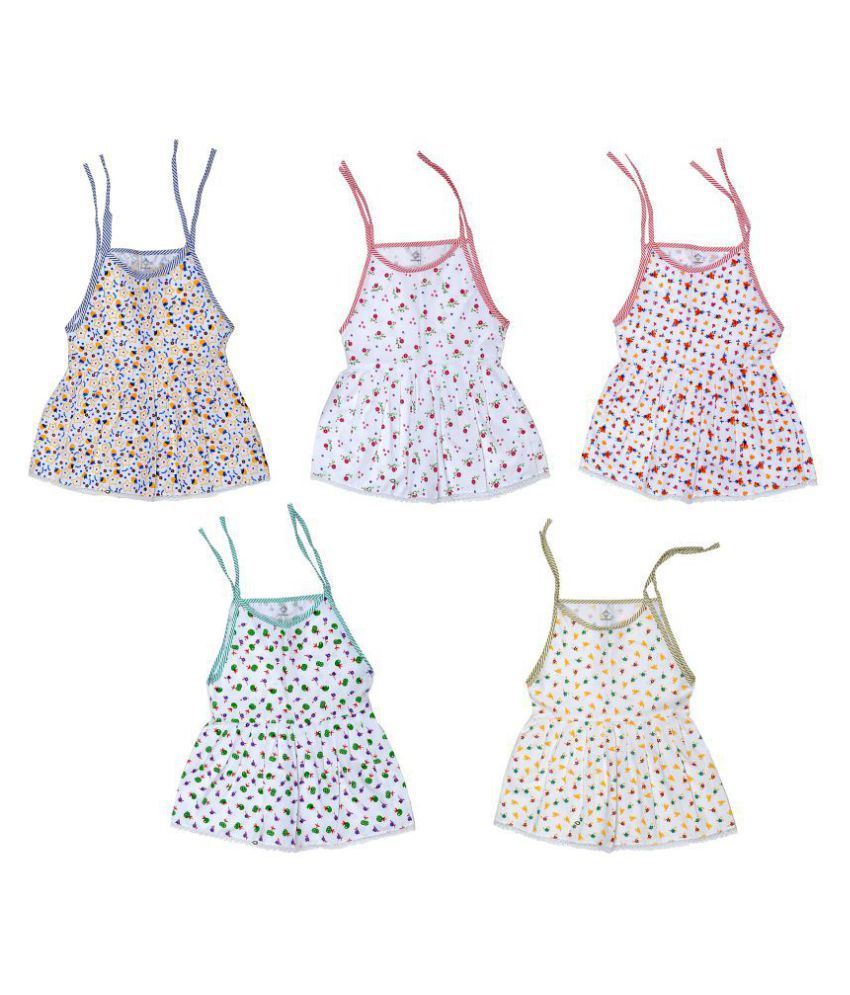     			Sathiyas Baby Girls Gathered Dresses (Pack of 5) (0-6Months) (Rope Knot) …