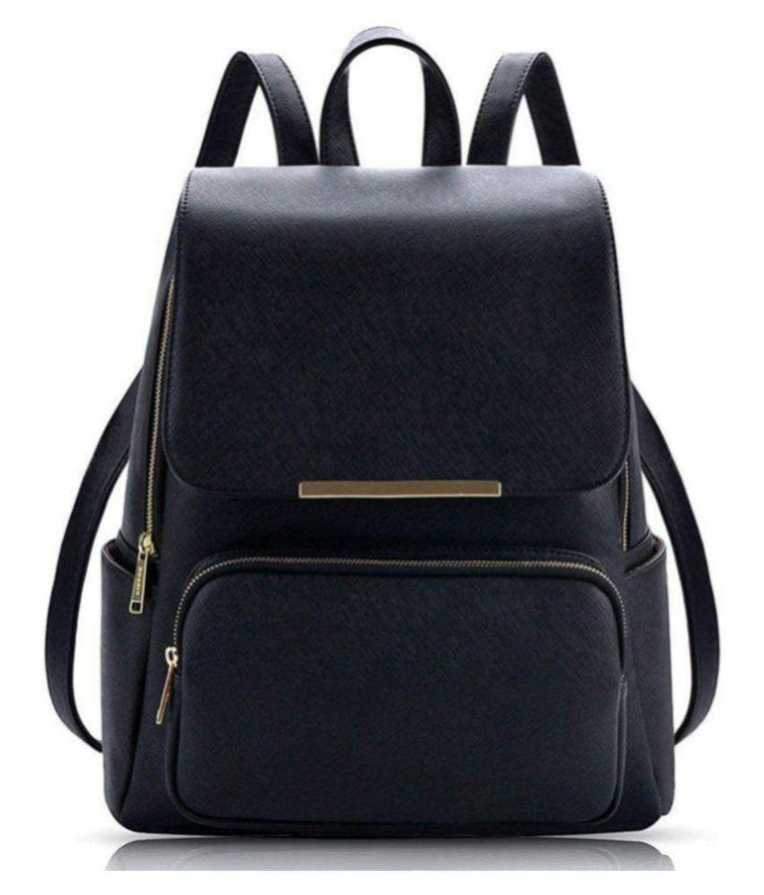HG Black P.U. Backpack - Buy HG Black P.U. Backpack Online at Best ...