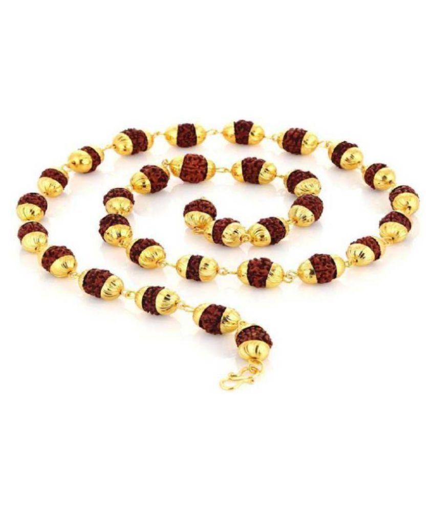     			Green spiritual Rudraksh Mala Wood Chain