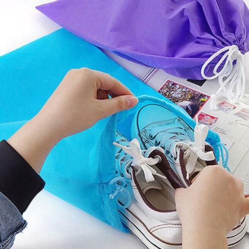 shoe dust bag with drawstring