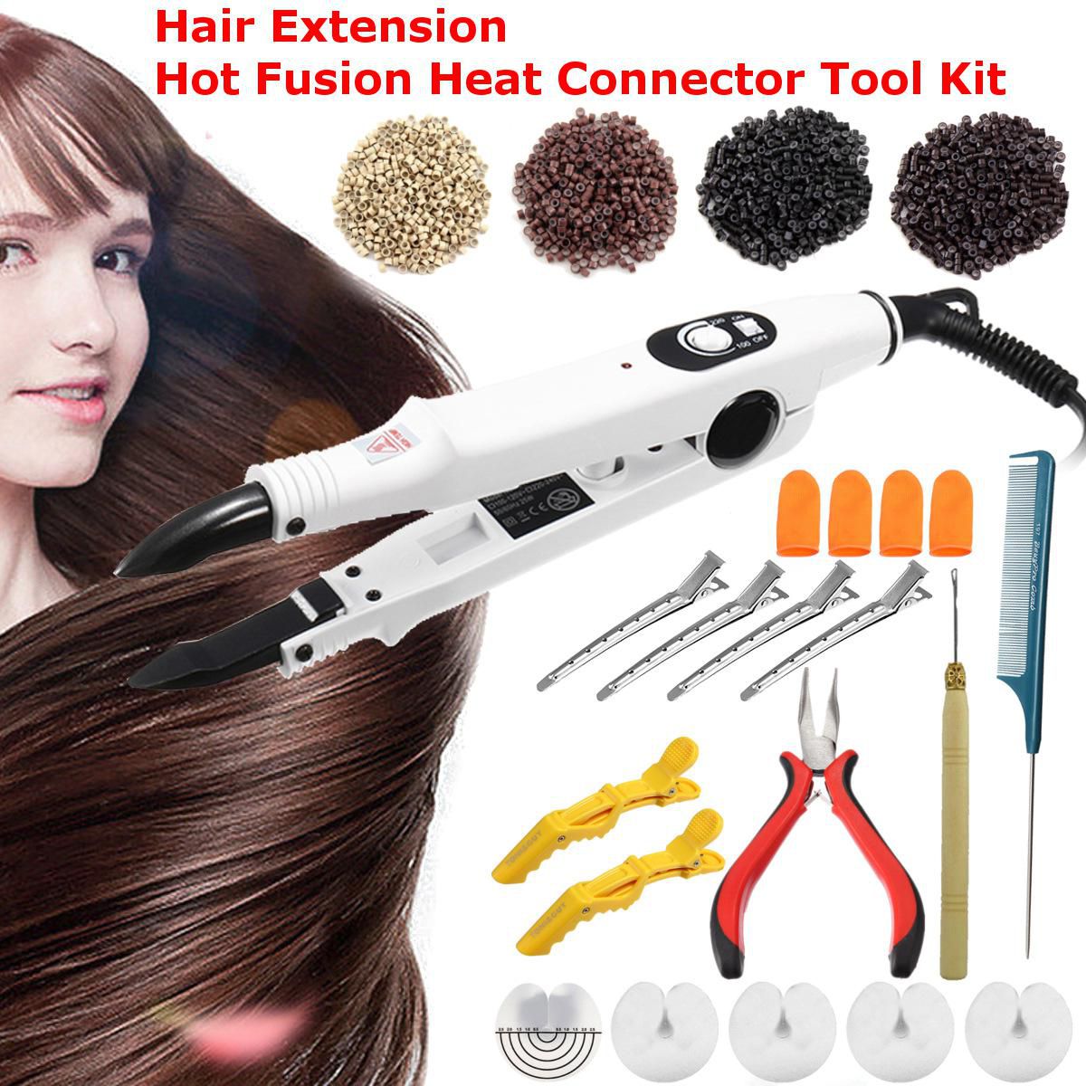 Pro Extension Hot Fusion Gun Heat Iron Wand Connector Human Hair Tool Kit  NEW: Buy Pro Extension Hot Fusion Gun Heat Iron Wand Connector Human Hair  Tool Kit NEW at Best Prices