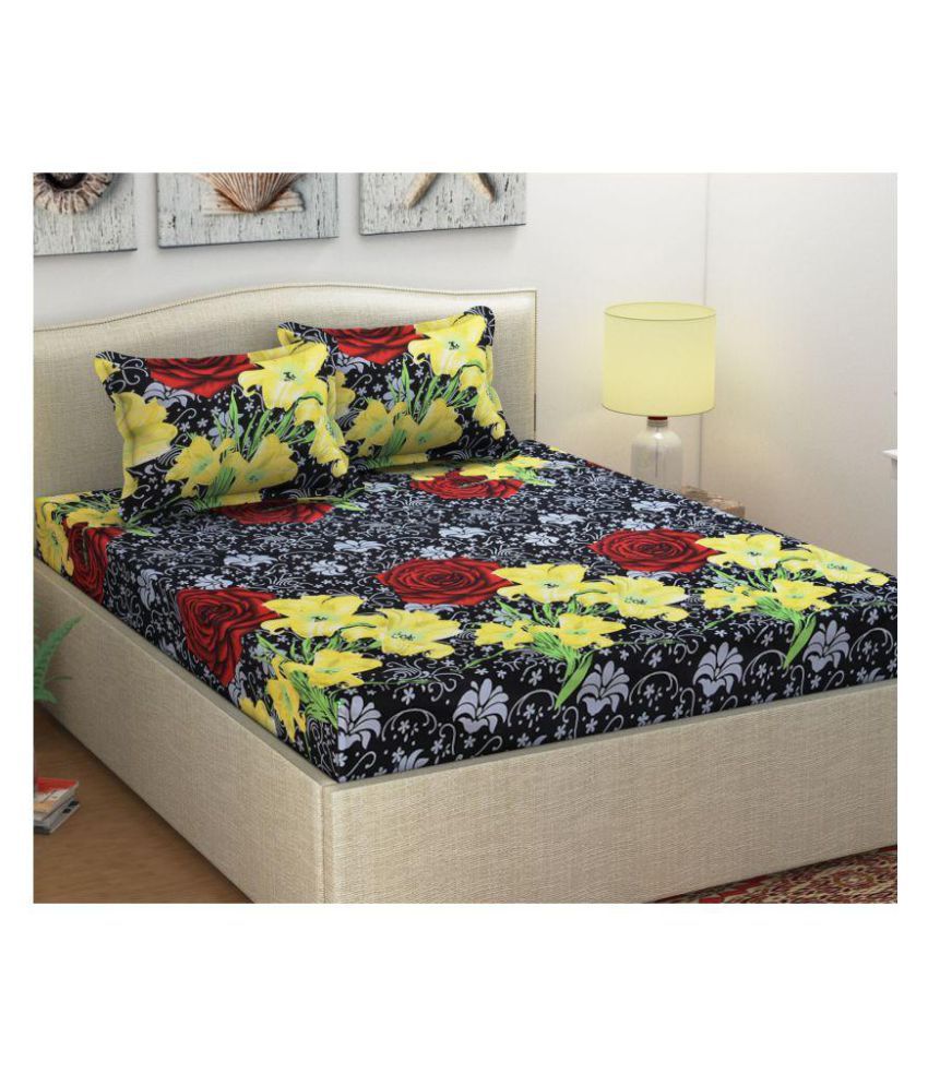     			MB Mr. Badoli Microfibre Double Bedsheet with 2 Pillow Covers