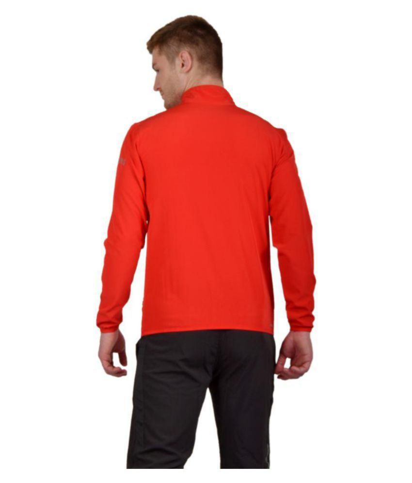 red polyester pants