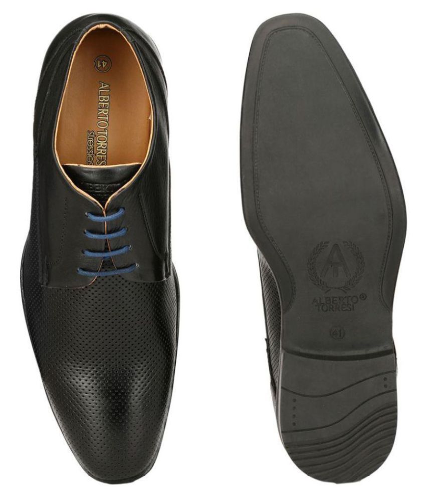 alberto torresi black formal derby shoes