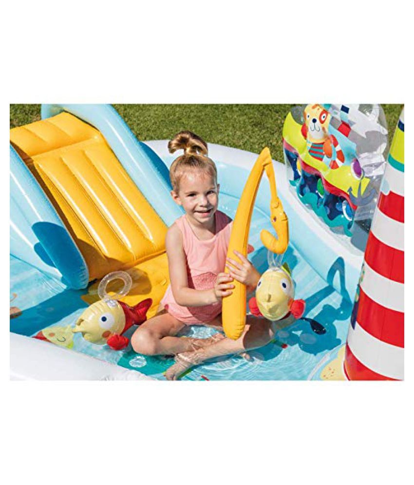 Latest Fishing Fun Play Center Inflatable Kiddie Pool 57162 multicolor