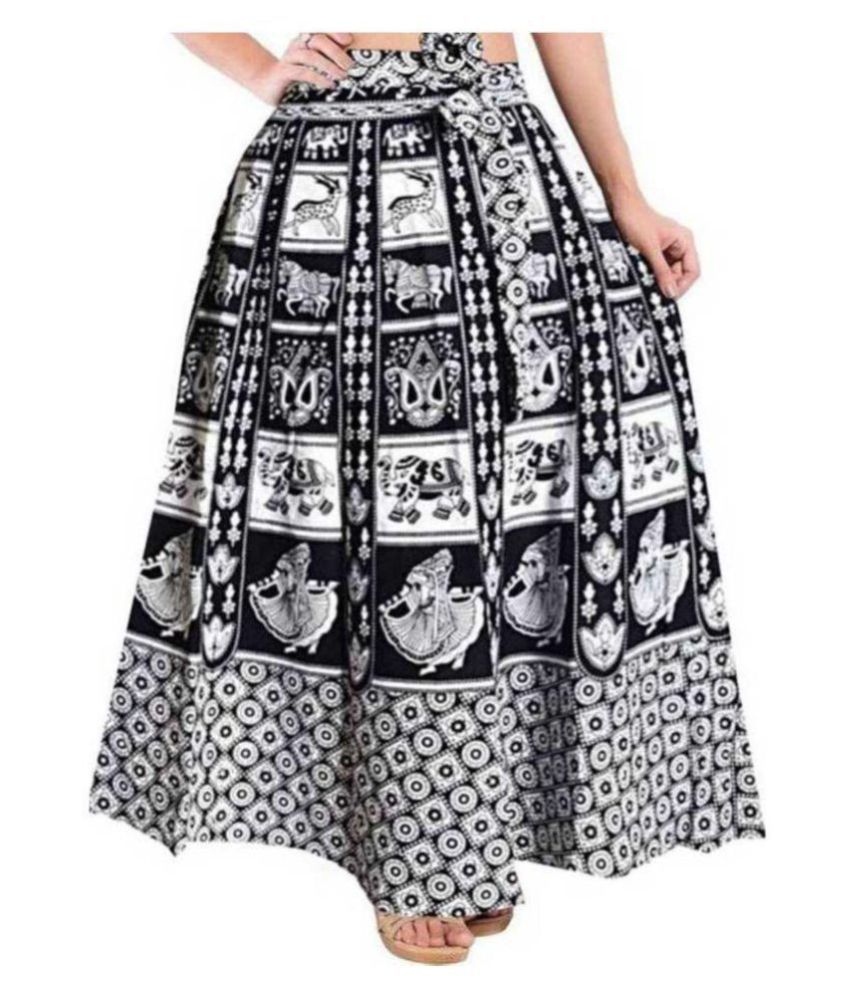 Kismat Collection Cotton Wrap Skirt - Multi Color