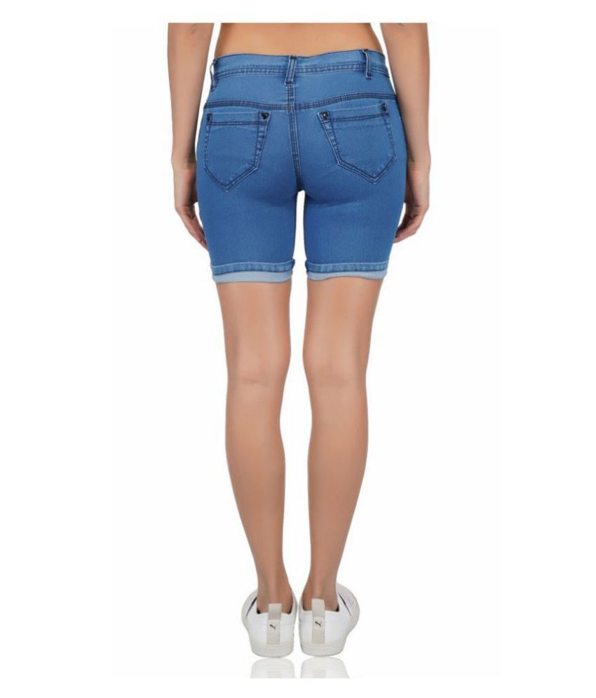 Buy Luxsis Denim Hot Pants - Blue Online at Best Prices in India - Snapdeal