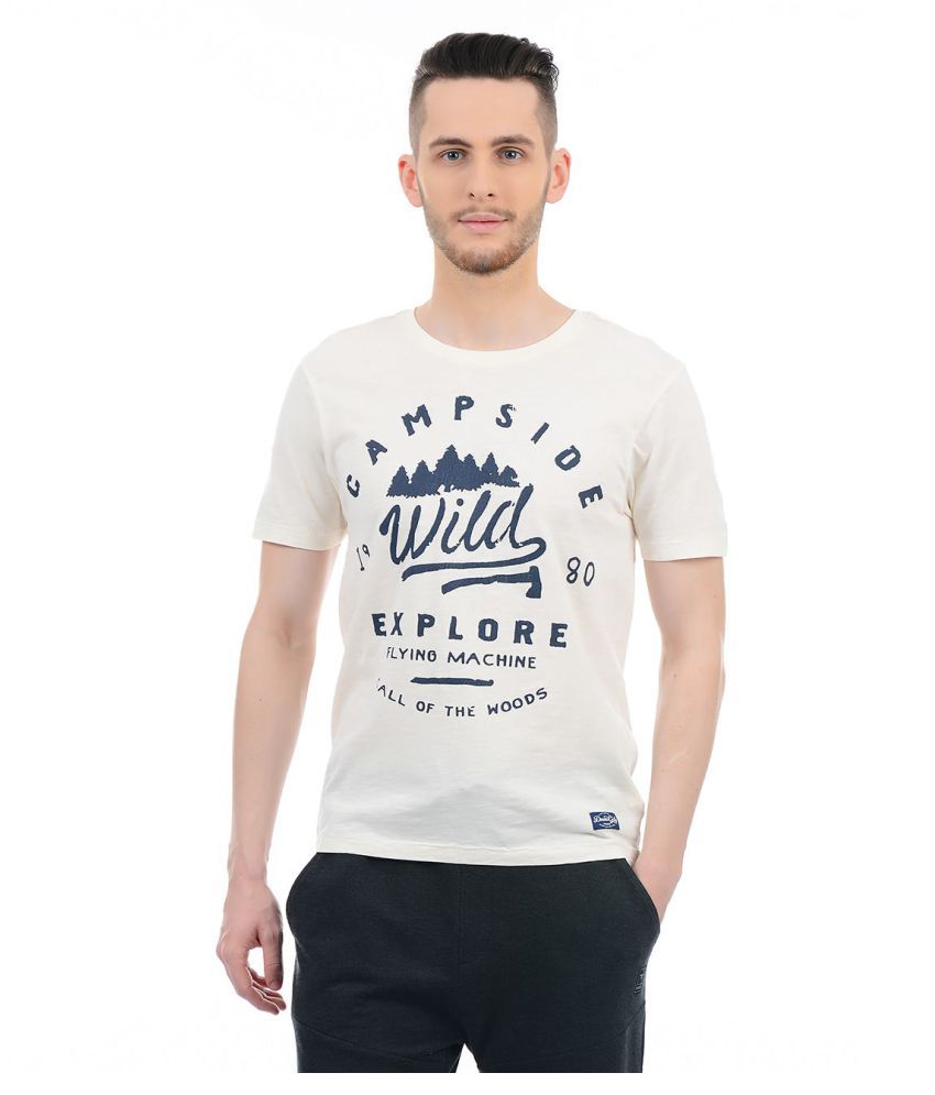 flying machine white t shirt