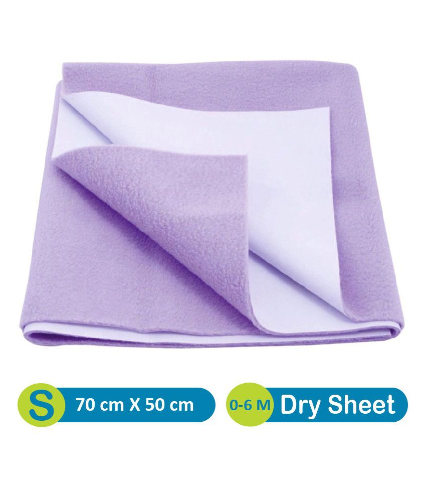 Quick Dry Baby Changing waterproof Bed Protector LILAC Small Rubber Sheet